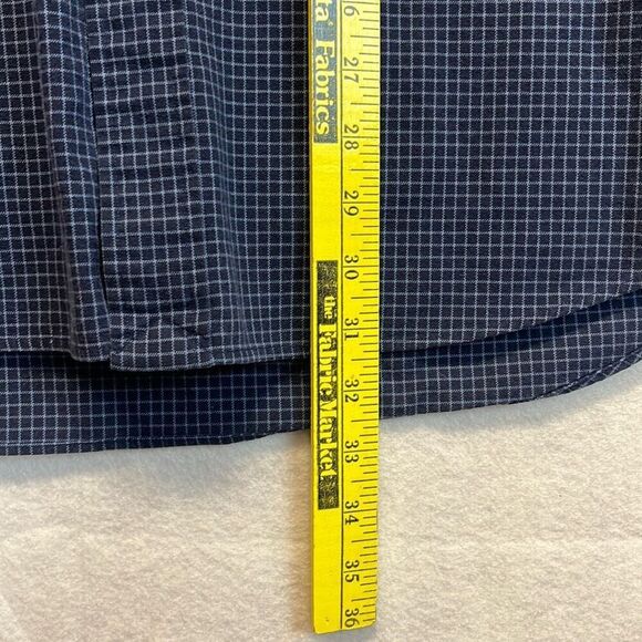 RALPH LAUREN Shirt Men's XL Blue Blake Button Down Cotton Short Sleeve Windowpan - Picture 9 of 12